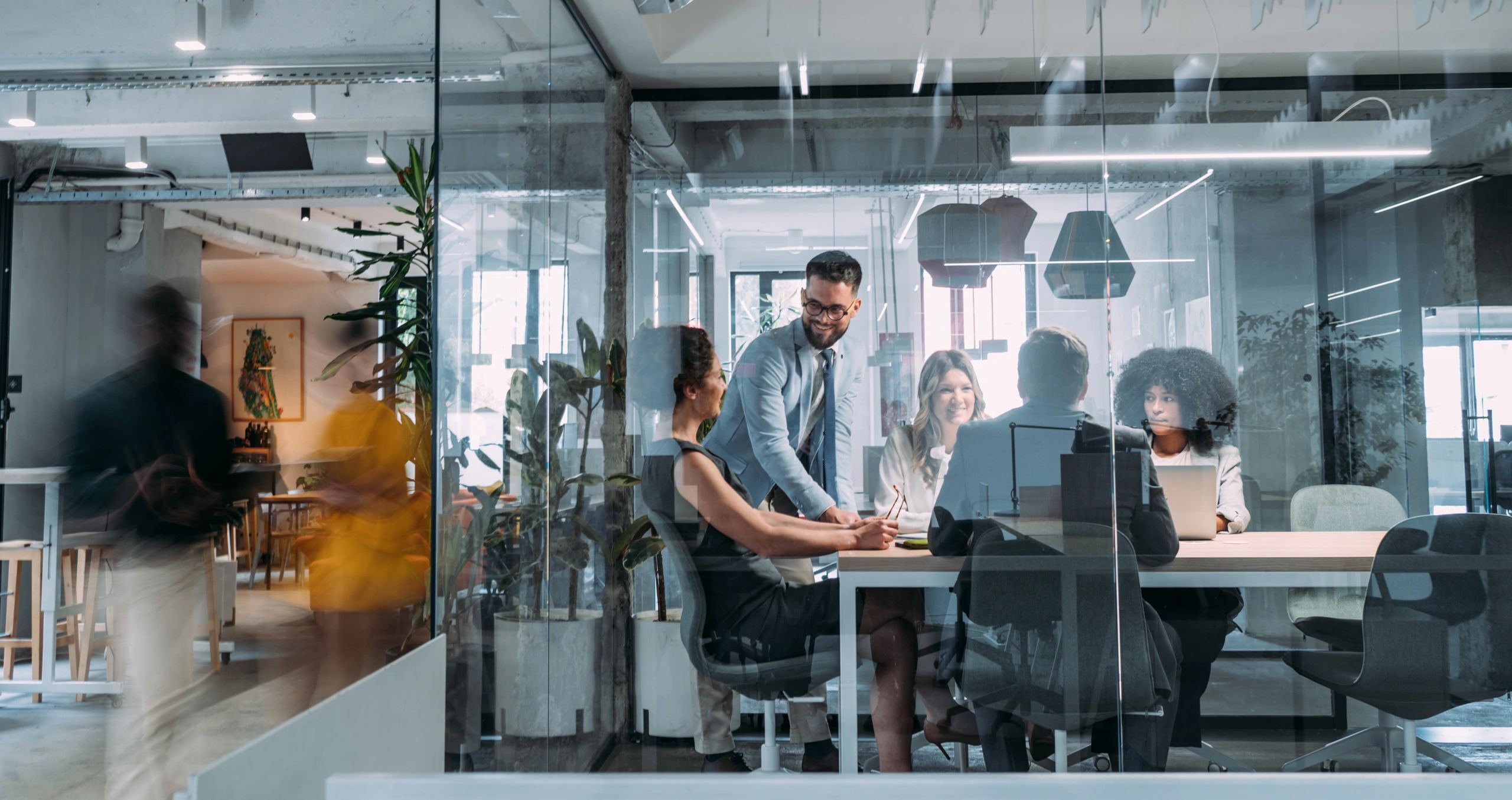 modern business team recruitment office