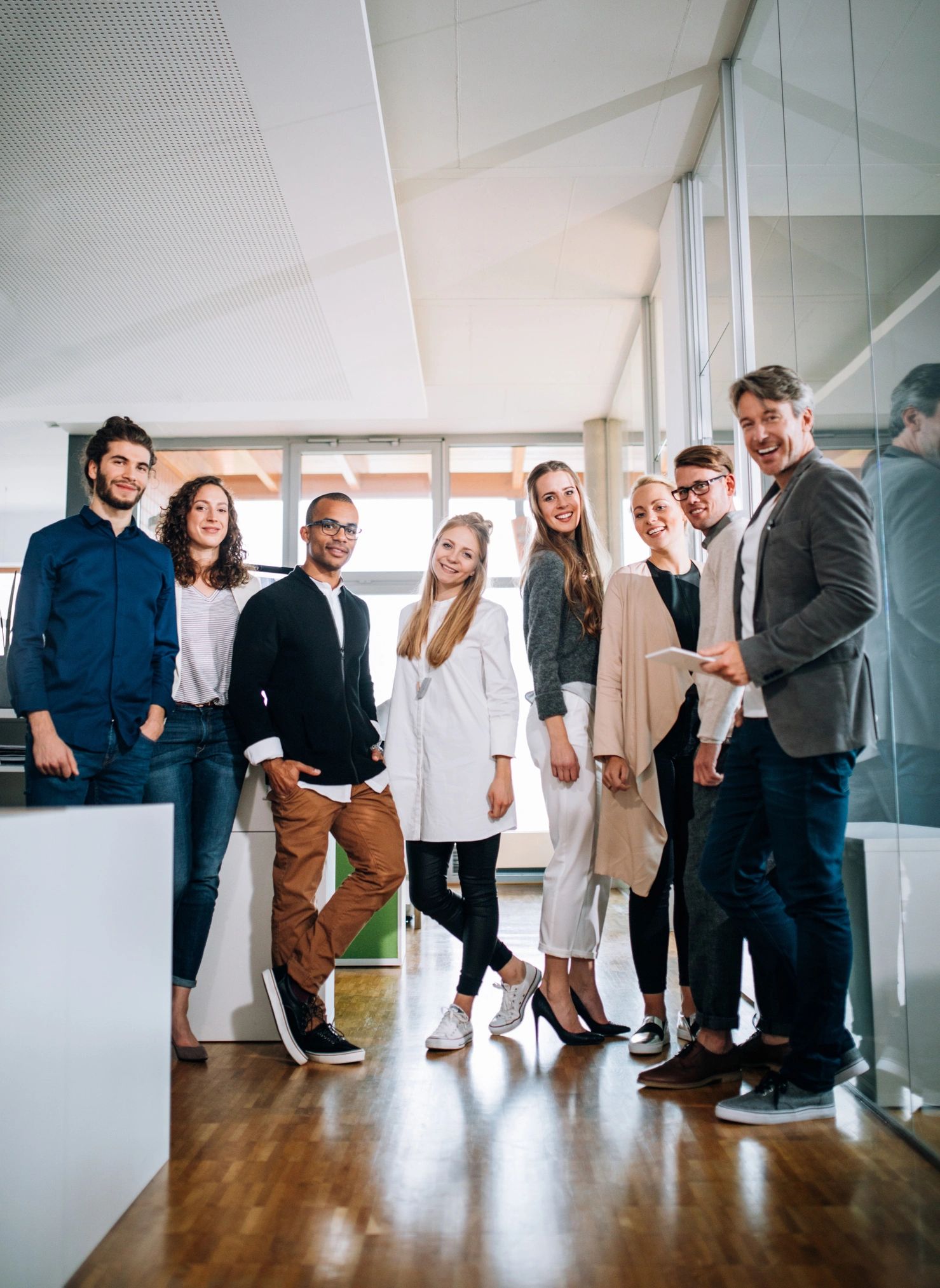 modern recruitment agency team office professional
